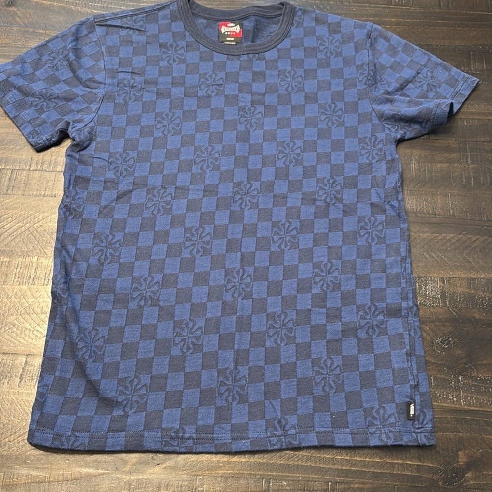 (EUC) VANS Blue Short Sleeve Checkerboard T-Shirt Men’s Size Medium